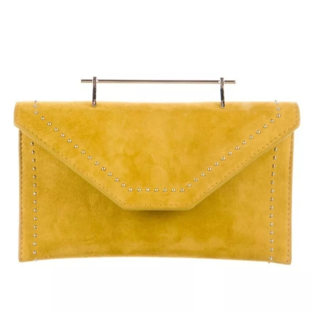 M2Malletier Yellow Suede Shoulder Crossbody Bag